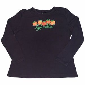 Y2K Black Happy Halloween Pumpkin Graphic T-Shirt